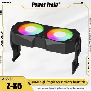 파워 트레인 Z-X5 메모리 스틱 쿨링 팬 ARGB 디바인 라이트 동기화 컴퓨터 케이스 공기 냉각 지원 5/4/3