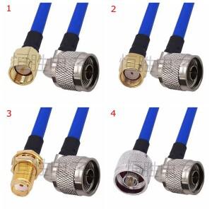 RG402 동축 케이블 SMA-L16 N 직각 수 암 커넥터 L16 유형-RG402 고주파 용 SMA 크림프, 50 옴 고속