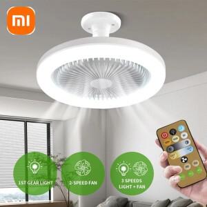 샤오미 2024 스마트 리모컨 천장 선풍기, LED 조명, 30W 타이밍 리모컨, E27 컨버터 베이스, 거실용