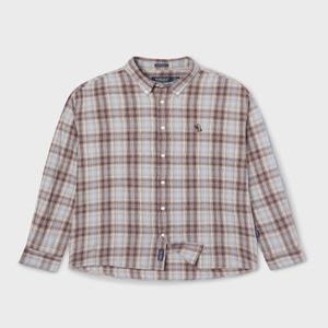 [AK수원점] [후아유] 공용 Shadow Plaid Flannel Overfit CheckShirt WHYCF3732U