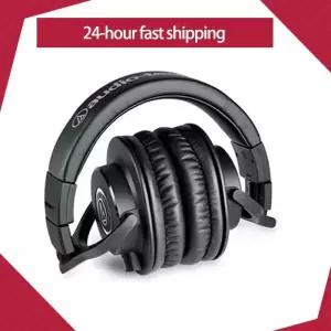 오리지널 오디오 테크니카 ATH M50X HIFI 이어폰 전문 완전 밀폐형 모니터링 헤드폰 휴대용 접이식