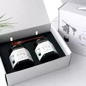 의성 꿀단지에 빠진 꿀흑마늘 2병 선물세트 토종 흑마늘 꿀절임