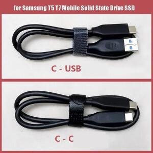 삼성 적합 T5 T7 모바일 솔리드 스테이트 드라이브 SSD 케이블 터치 or 쉴드용 C타단자 to USB3.1 Gen2 10G