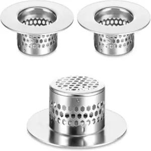 3pcs 욕실 싱크대 거름망 핏 구멍 크기 1.25인치에서 1.60인치 욕조 헤어캐처 배수 커버 스테인리스 메쉬 주방용