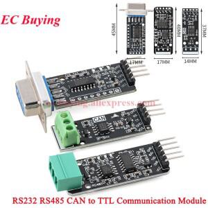 5개1개 RS232 RS485 CAN 레벨에서 TTL 여성형 시리얼 포트 변환 모듈 산업용 통신 브러시 보드 DB-9 플매트