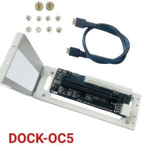 eGPU 독 노트북 외장 그래픽 카드 GPU 도크, PCI-E 4.0 X4 Gen4 NUC ATX SFX 확장 어댑터, 케이스, Oculink