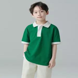 무신사 스탠다드 키즈 쿨탠다드 오버사이즈 컬러 블록 피케 폴로 셔츠 아이리쉬 그린 195346