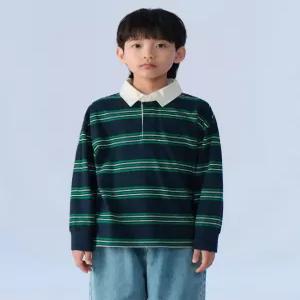 무신사 스탠다드 키즈 멀티 스트라이프 럭비 셔츠 1 네이비 757261