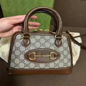  구찌 홀스빗 1955 미니 탑 핸들백 브라운 640716 GUCCI