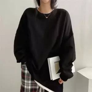 레이어드티셔츠 여성 루즈핏 레이어드 긴팔티 박시한 무지 맨투맨