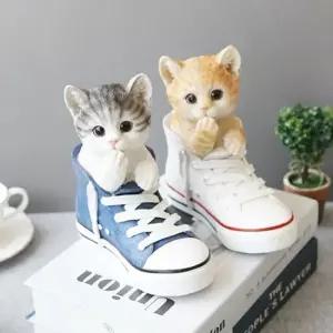 운동화속 고양이 인형 장식품 1P 선반 인테리어 소품 장식인형 인테리어인형 선반인형