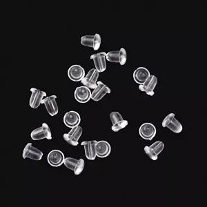 고품질 TBZ 실리콘 귀걸이 클러치 4mm 200개(1팩) 귀거리부재료 플러그 플라스틱뚜껑 귀걸이뒷 WFM376V