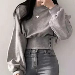 루즈핏 여성 크롭 맨투맨 박시 여자 크롭 맨투맨 티셔츠 가을