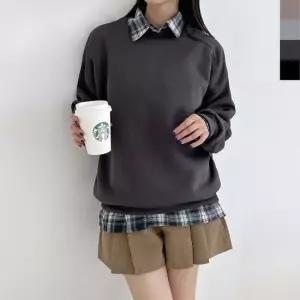 GBB HF790W 커플 핏좋은 겨울양털 기모맨투맨 티셔츠
