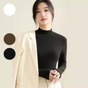 겨울 목폴라 터틀넥 기모 폴라티 이너 레이어드 여성