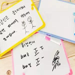 (TD) 화이트 보드판(소) (35x25cm) (랜덤색상)