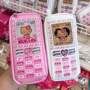 블랙 핫걸 헬로키티 PVC 수납 대용량 가방 디스플레이 박스 선번 시리즈 휴대폰 모양 화장품 필통