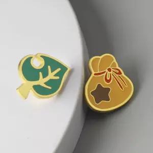 동물 횡단 핀 귀여운 지점 잎 지갑 브로치 가방 옷 옷깃 배지 쥬얼리 게임 팬을위한 선물