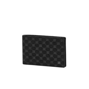닥스 액세서리 26FW [슬림반지갑][LOUIS PVC][루이스 PVC] 블랙 가죽 로고 DD 패턴 DBWA6F126BK
