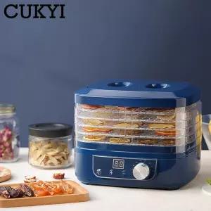 CUKYI 전기 과일 건조기 자동 탈수기 야채 허브 향신료 고기 간식 건조 기계 식품 가공기 5 트레이 220V