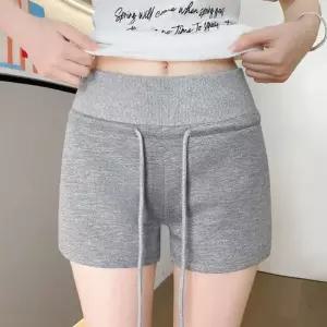 바지 회색 여름 여사친 면린넨 핫팬츠 힙업 아이템 하이웨스트 위에 트렌디 반 트레이닝 5부 HT2