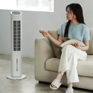HAAN 강력한 얼음폭포바람 BLDC 음성인식 타워형냉풍기 4L 리모컨형/업소용 사무실 가정용 거실냉풍기