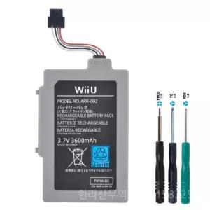 Nintendo Wii U 게임패드 무선 컨트롤러용 3600mAh WUP-010 WUP-012 배터리