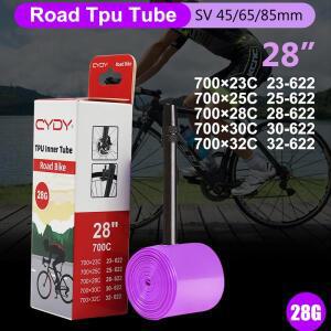 28G  도로 자전거 TPU 내부 튜브 700x23C 25C 28C 30C 32C 카메라 타이어 밸브 45mm/65mm/85mm 사이클링 pn