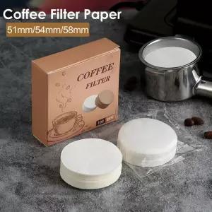 200pcs 51mm/54mm/58mm 커피 필터 종이 홈 핸들 특수 파우더 보울 보조 워터 액세서리