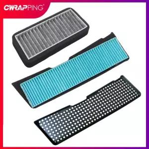 Tesla Model 3 2021-2023 용 3PCS 자동차 공기 흡입 필터 흐름 통풍구 커버 용융 불어 직물 에어컨 입구