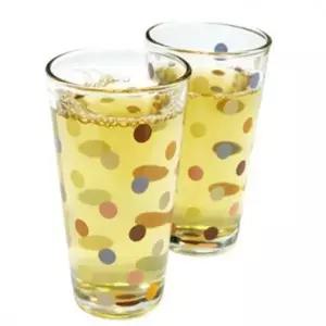 골드 도트 패턴 맥주 유리잔 샴페인 주스 음료컵 WFLQX22