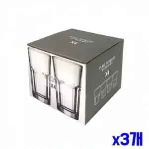 WL 베이직 투명 유리컵 280ml 4p x3개 주방컵 가정용컵 WFLQUVB