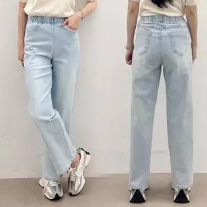 빅사이즈바지 P226L604 라이트워싱밴드데님팬츠 LO 49471763)