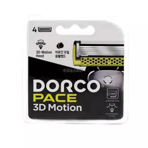 도루코 PACE 3D Motion 전용 면도날 4개입출장용품 출면도기 일회용 세트 출용 여행용 휴대용
