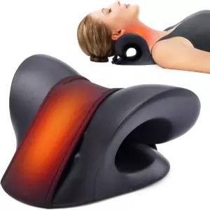 목 를 위한 코지헬스 넥 스트레처 그래핀 히팅 패드가 있는 온열 경추 견인 장치 베개 TMJ 및 정렬을 어깨