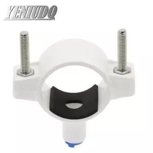 RO 물 40mm 배수 폐수 파이프 클램프 안장 밸브 클립 1/4 OD 호스 빠른 연결 역삼 투 수족관 시스템