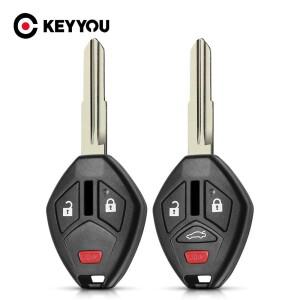 KEYYOU 5pcs 원격 키 쉘 Fob Mitsubishi Galant Eclipse Lancer Outlander 3/4 버튼 Raplacement 케이스에