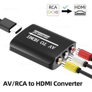 HD 1080P AV to HDMI 컨버터 어댑터 RCA PS2/PS3/Xbox 360/WII/N64 콘솔용 USB 케이블 포함 게임 액세서리