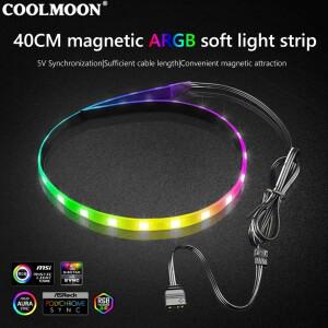 COOLMOON CM-LS40 5V 냉각기 ARGB PC 케이스 LED 라이트 바 SATA 3PIN 데스크탑 컴퓨터 램프 스트립 40cm
