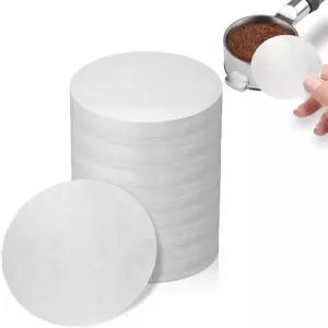 에스프레소 커피 메이커용 1000개 종이 필터 51mm 표백되지 않은 퍽 스크린 포터필터 브레빌 바리스타
