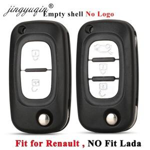 Jingyuqin 2/3 버튼 Filp 접이식 자동차 원격 키 케이스 쉘 Renault Master Fluence Clio Megane Kangoo Mo