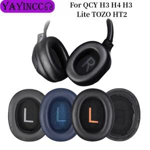 QCY H3 H4 Lite TOZO HT2 헤드폰용 버클 부착 교체용 단백질 이어패드   소프트 폼 이어쿠션