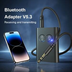 Air QCC3040 블루투스 5.3 오디오 리시버 송신기  1 대 2 지원  APTX 2-in-1 3.5mm Aux 어댑터