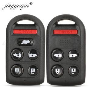 Jingyuqin 자동차 키 쉘 Honda Odyssey 2005 열쇠가없는 원격 Fob 5 6 버튼 교체 케이스