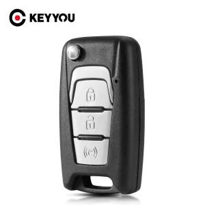 쌍용 코란도 액티언 C200  용 KEYYOU  플립 폴딩 리모컨 자동차 키 쉘 케이스 3버튼