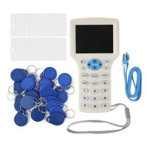 10 주파수 RFID 카드 NFC 리더기 모듈 복사 M113.56MHZ 암호화 된 프로그래머 USB UID 태그 키 핫