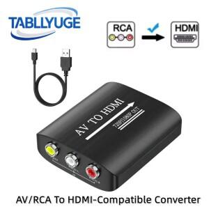 HD 1080P AV-HDMI 호환 컴포지트 어댑터(N64 Wii PS1/2/3 Xbox One SNES 등용 USB 케이블 포함)