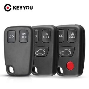 KEYYOU 원격 자동차 키 쉘  FOB 블랭크 케이스 교체  볼보 호환 S40 S60 S70 S80 V40 V70 XC90 1998-2005