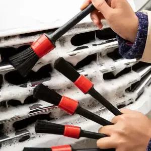 5pcs 소프트 자동차 청소 브러시 키트 인테리어 히 세트에 대 한 세부 브러쉬 휠 림 깨끗한 플라스틱