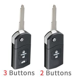 자동차 키 쉘 리모컨 접이식 하우징 케이스 교체  마즈다 2 3 5 6 BT50 CX-5 RX8 에 적합  버튼